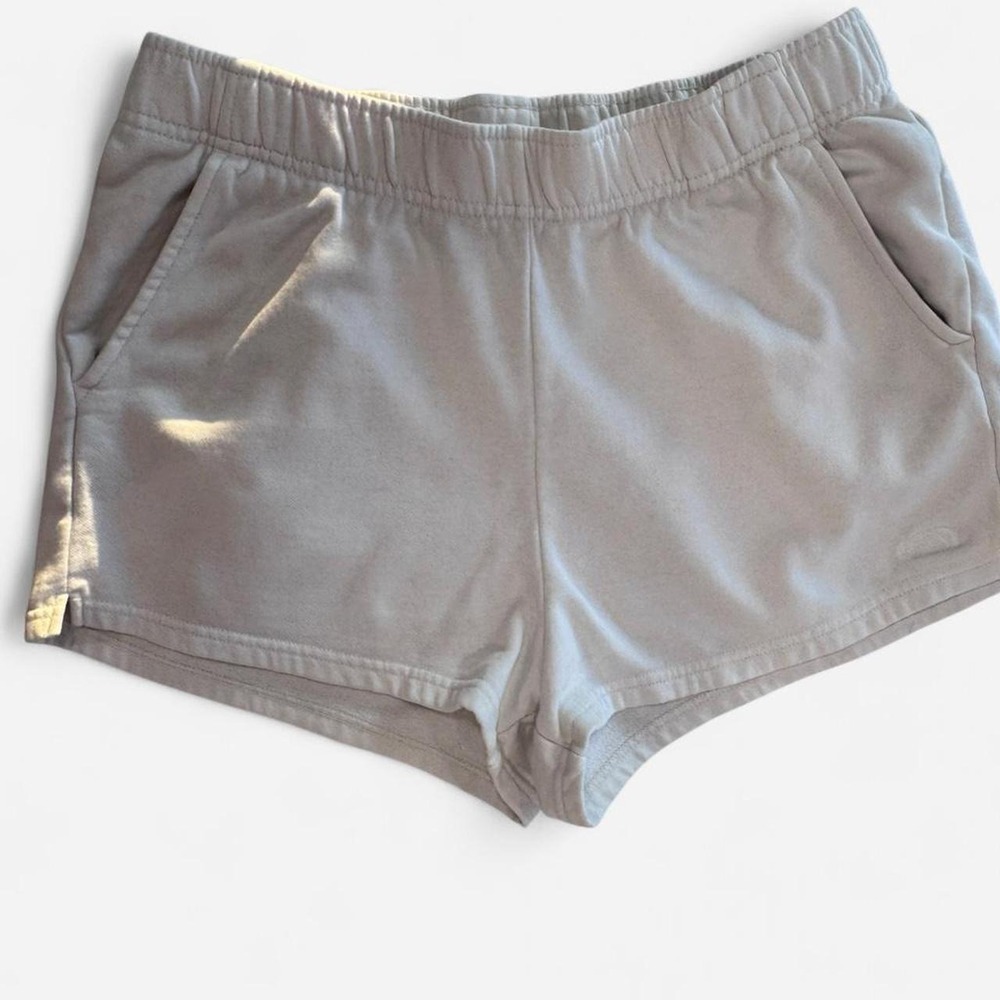 The North Face Cream Fleece Sweat Shorts Size L White Lounge Cozy